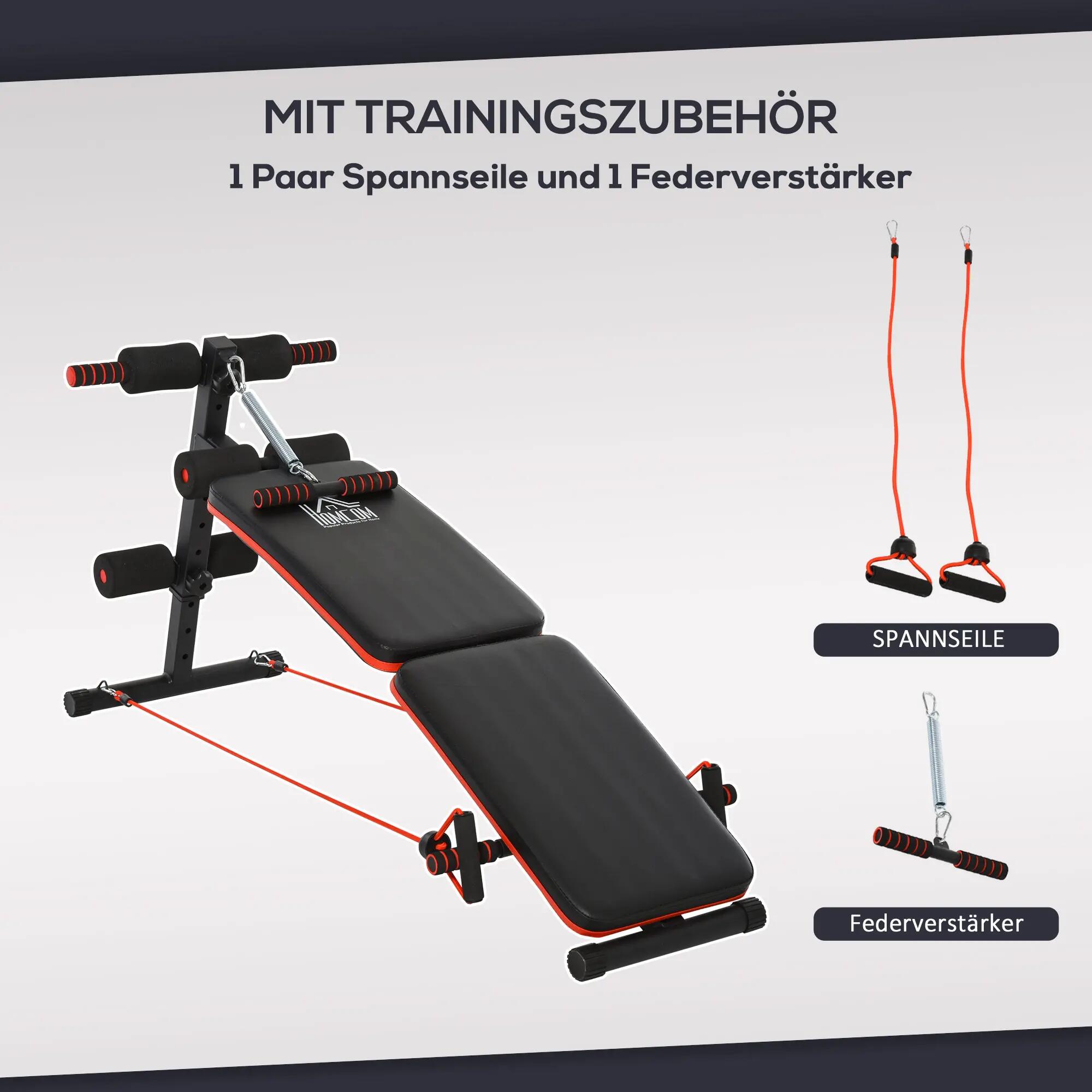 Banc de musculation abdominale avec cordes élastiques, banc d'exercice multifonc 8/9