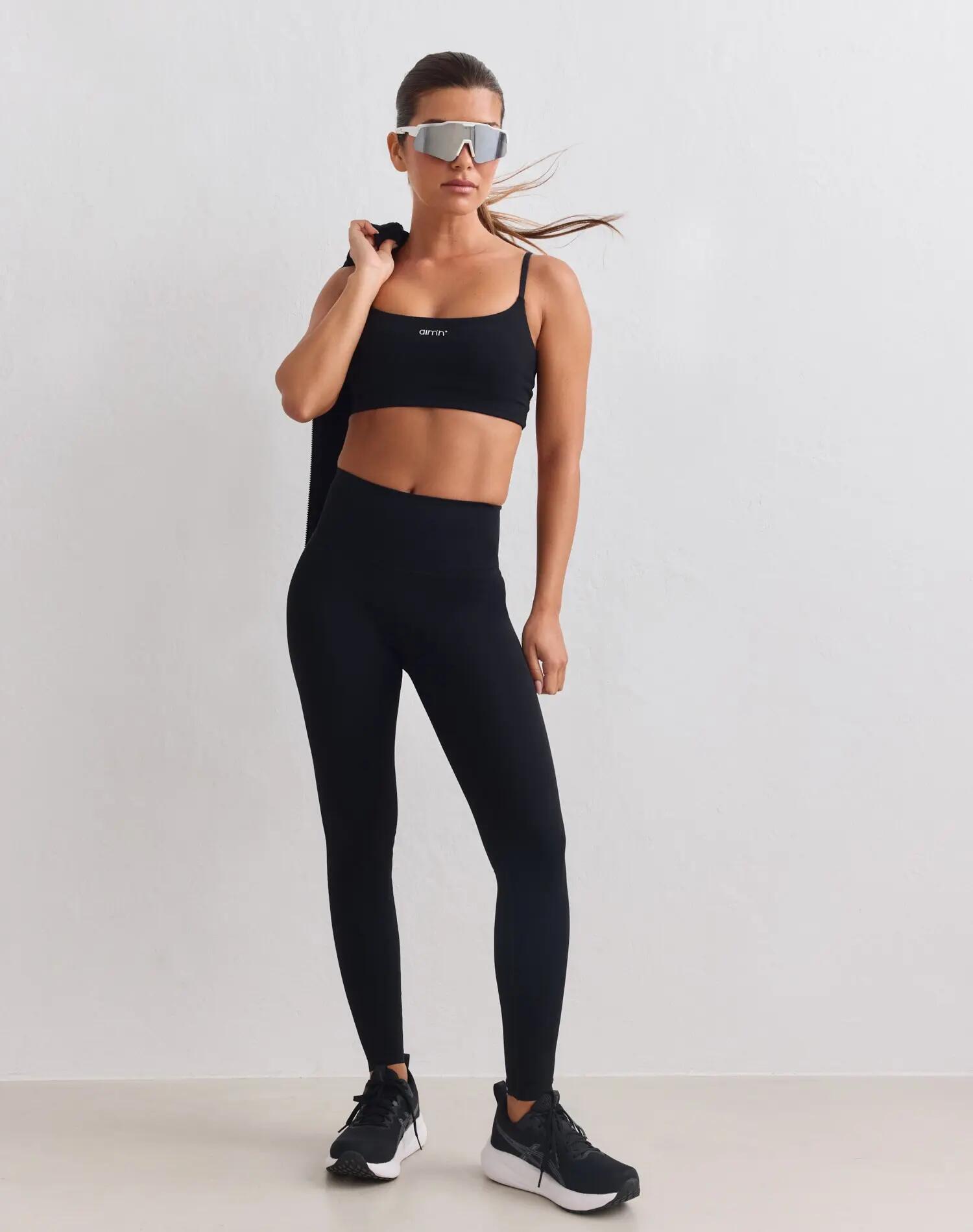 Leggings Mujer Entrenamiento Cintura Alta Con Bolsillo Sculpting Fit Negro 5/6