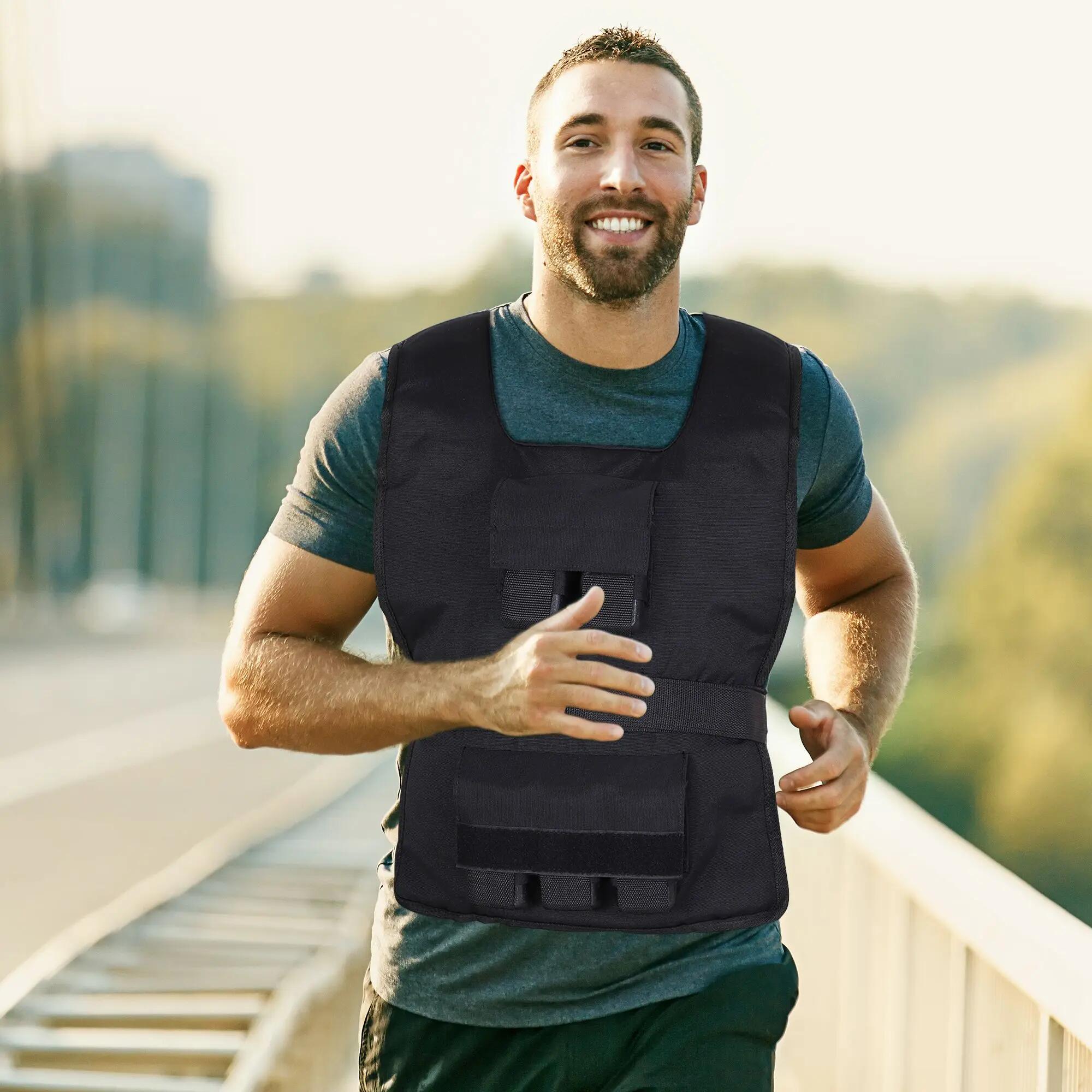 Gilet lesté de 15 kg / 20 kg / 30 kg, ajustable et avec poids amovibles. Gilet d 3/9