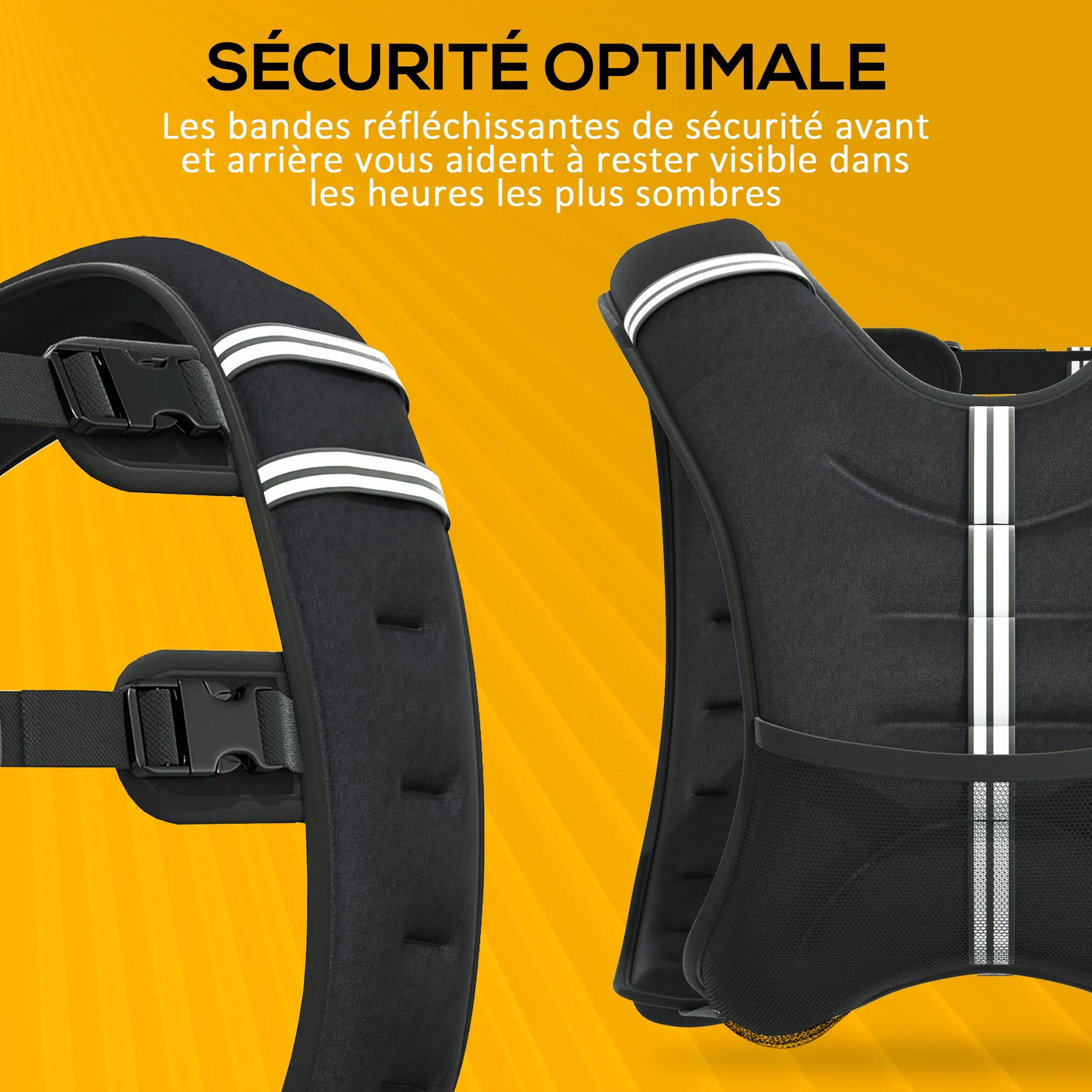 Gilet lesté de 5 kg, veste lestée, pour homme et femme, avec poche de rangement, 9/9
