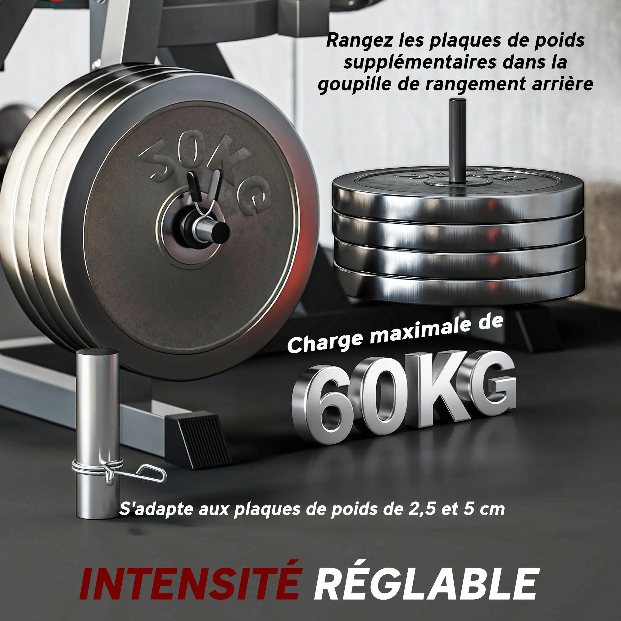 Machine d'extension de jambe, étirement des jambes, capacité 120 kg, multifoncti 9/9