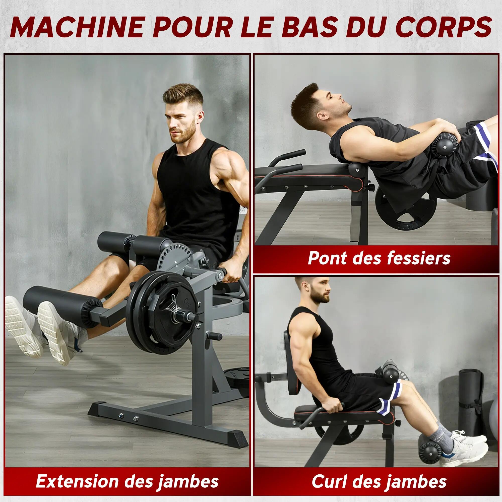 Machine d'extension de jambe, étirement des jambes, capacité 120 kg, multifoncti 6/9