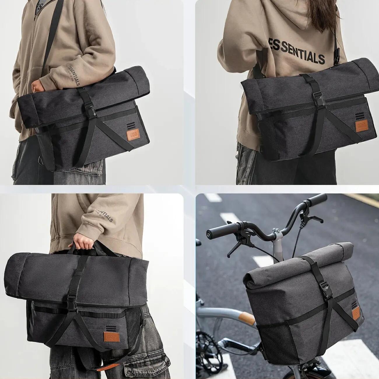 Borsa a tracolla multifunzionale da 12 litri per manubrio della bicicletta 7/7