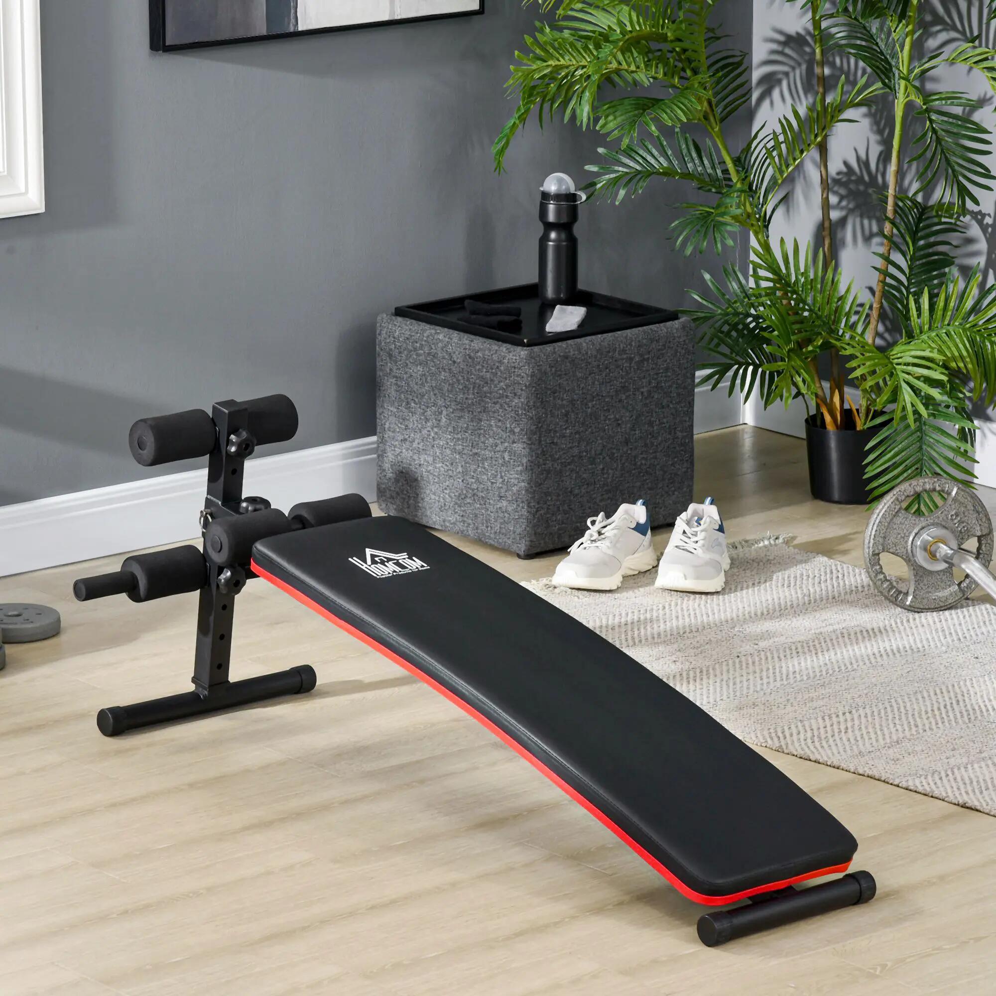 Banc abdominal pliable et réglable avec dossier rembourré, 47 x 139 x 51-69 cm, 4/9