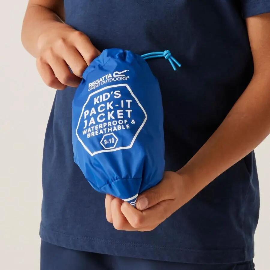 Veste imperméable à capuche enfant Regatta Pack-It III 5/7