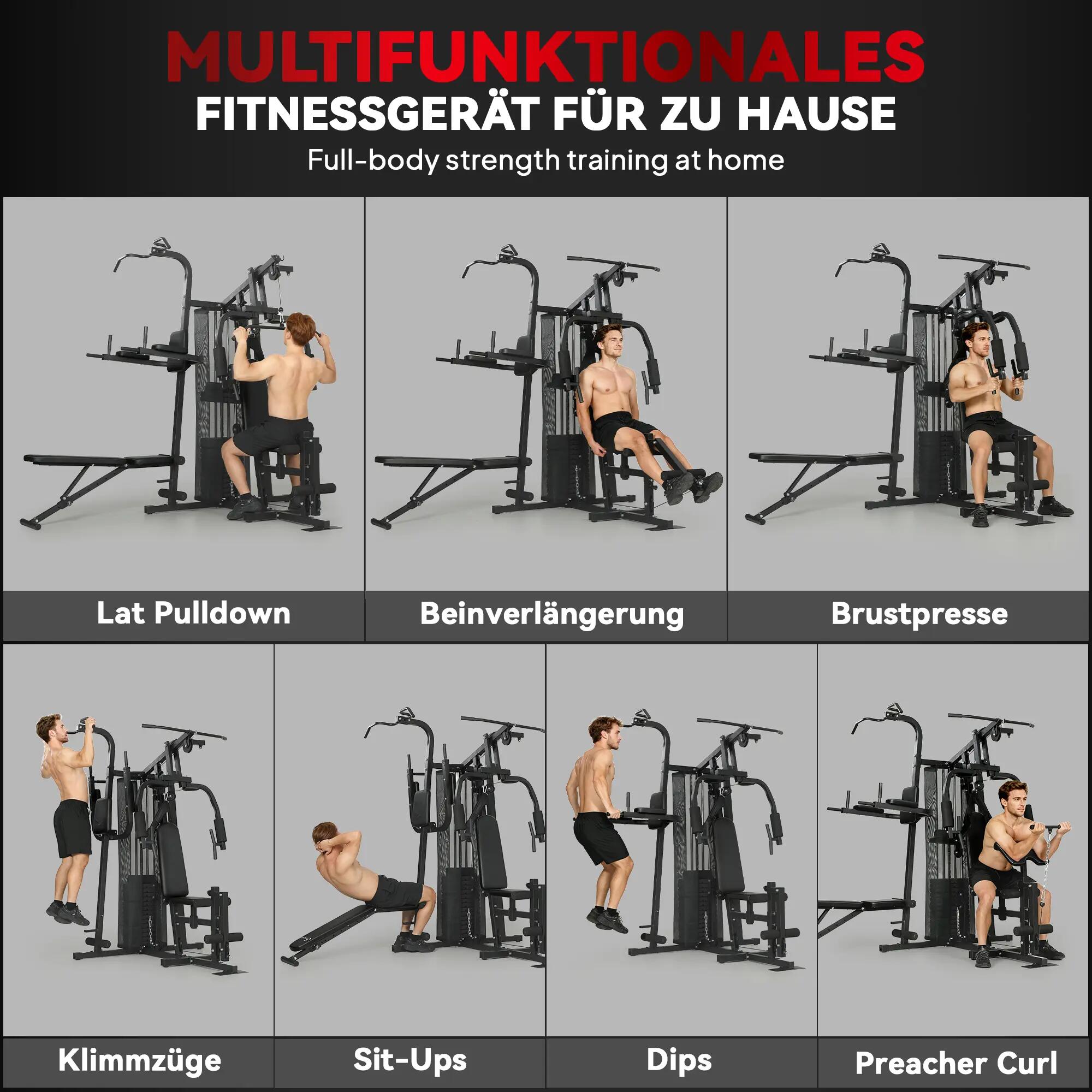 Station d'entraînement multifonctionnelle, appareil de fitness à domicile pour p 6/9