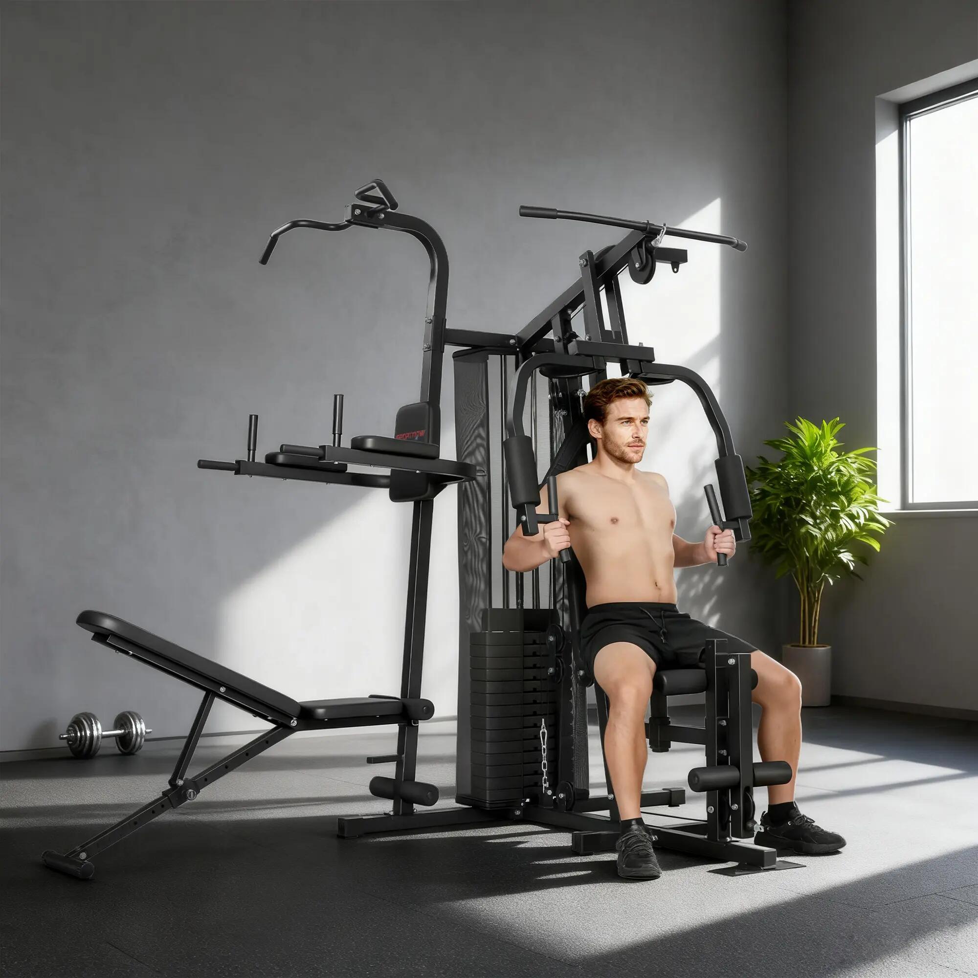 Station d'entraînement multifonctionnelle, appareil de fitness à domicile pour p 3/9