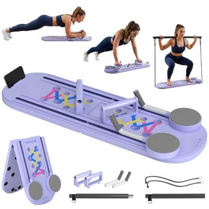 Planche de Pilates pliable 5 en 1, ensemble Reformer pour entraînement à domicil