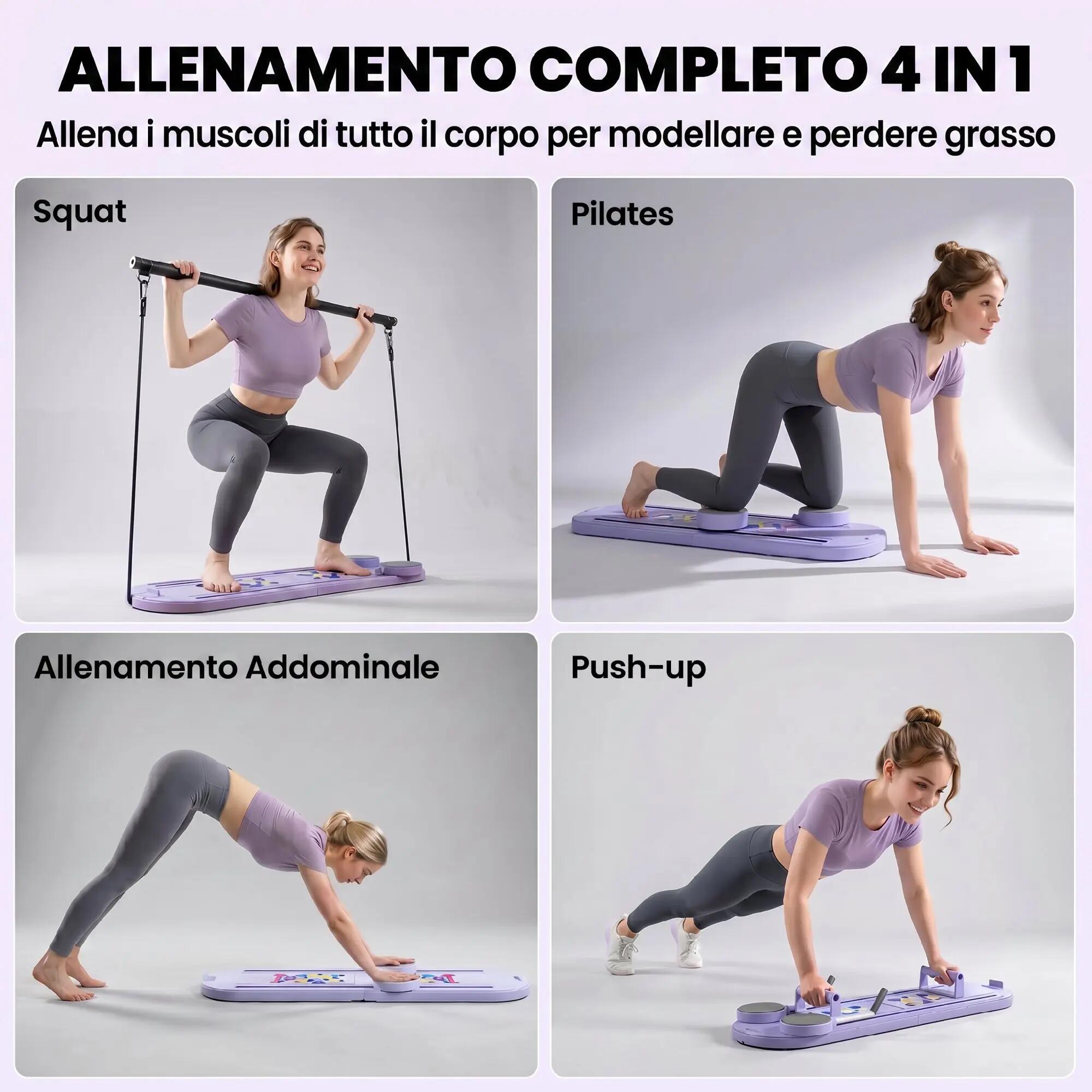 Planche de Pilates pliable 5 en 1, ensemble Reformer pour entraînement à domicil 6/9