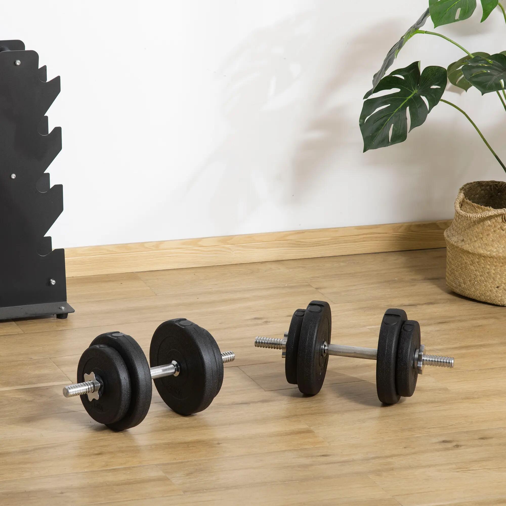 Haltères - Cardio training - Mixte - Kit 20 kg empilable - Noir 4/6