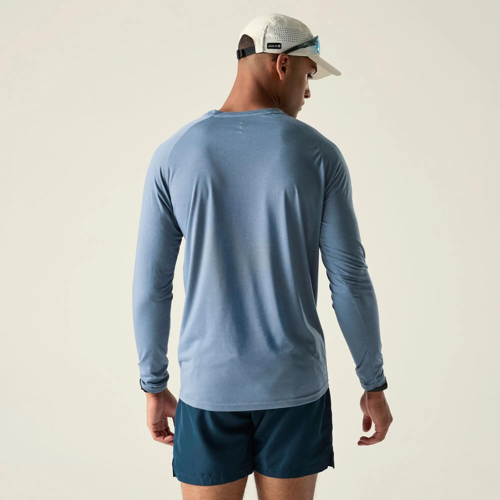 Tee Shirt de Randonnée Respirant Dare 2B "Agile Long Sleeve Tee" S Bleu 2/7