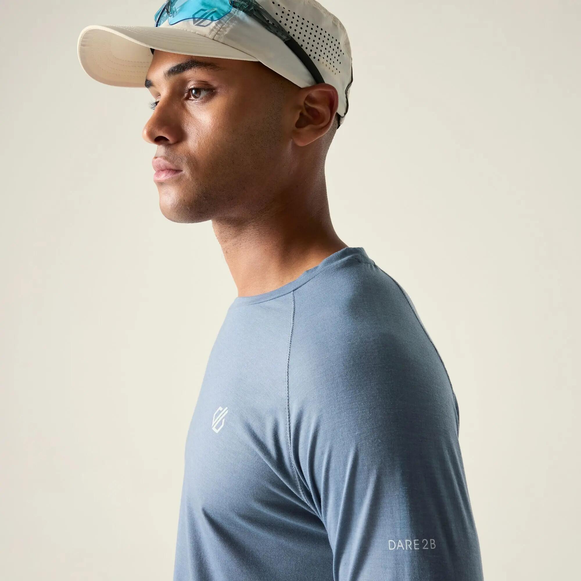 Tee Shirt de Randonnée Respirant Dare 2B "Agile Long Sleeve Tee" S Bleu 4/7