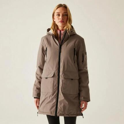 Veste longue Gwynn à capuche, respirante, imperméable et isolée pour femme