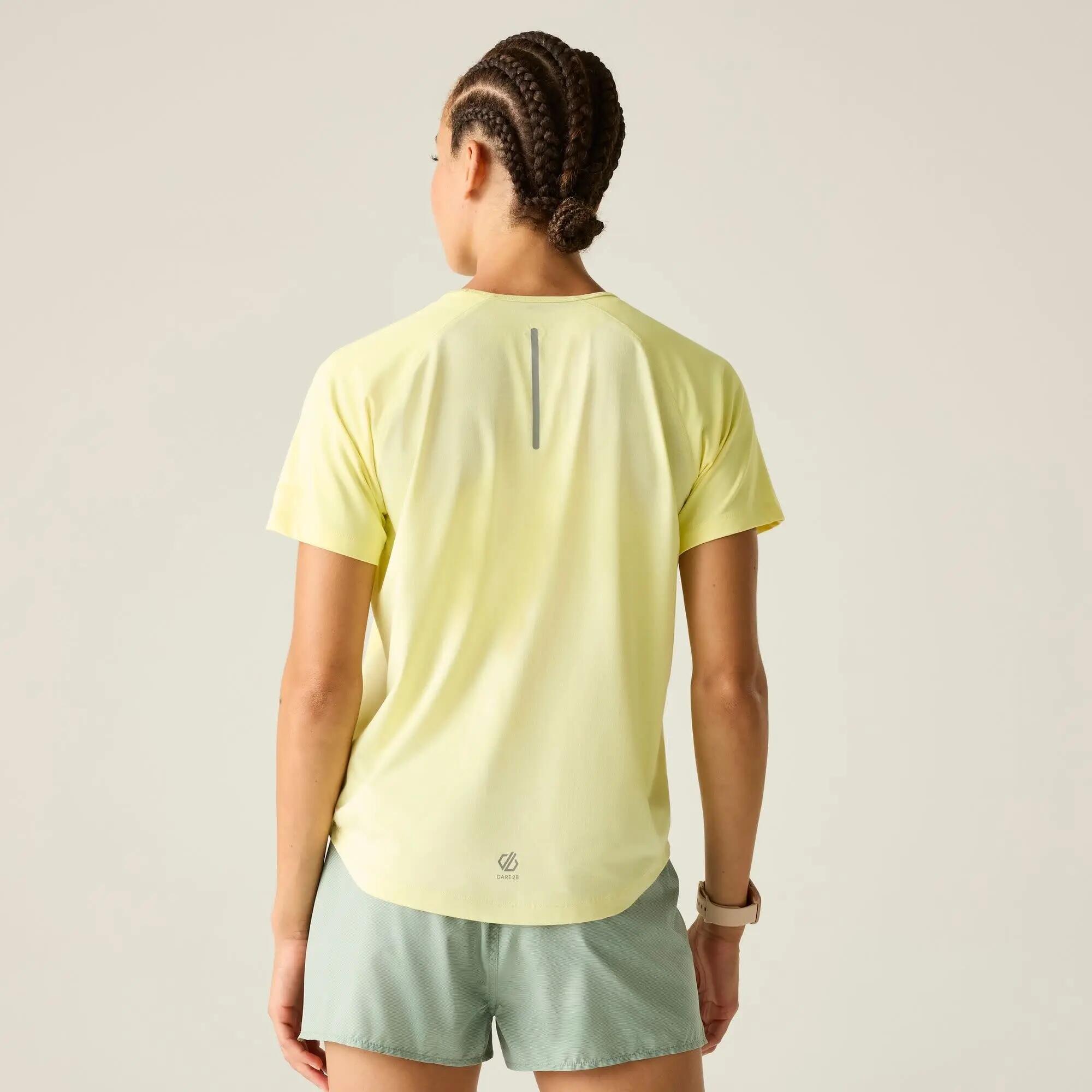 T-Shirt Running Damen DARE2B Chase II Tee - gelb 6/8