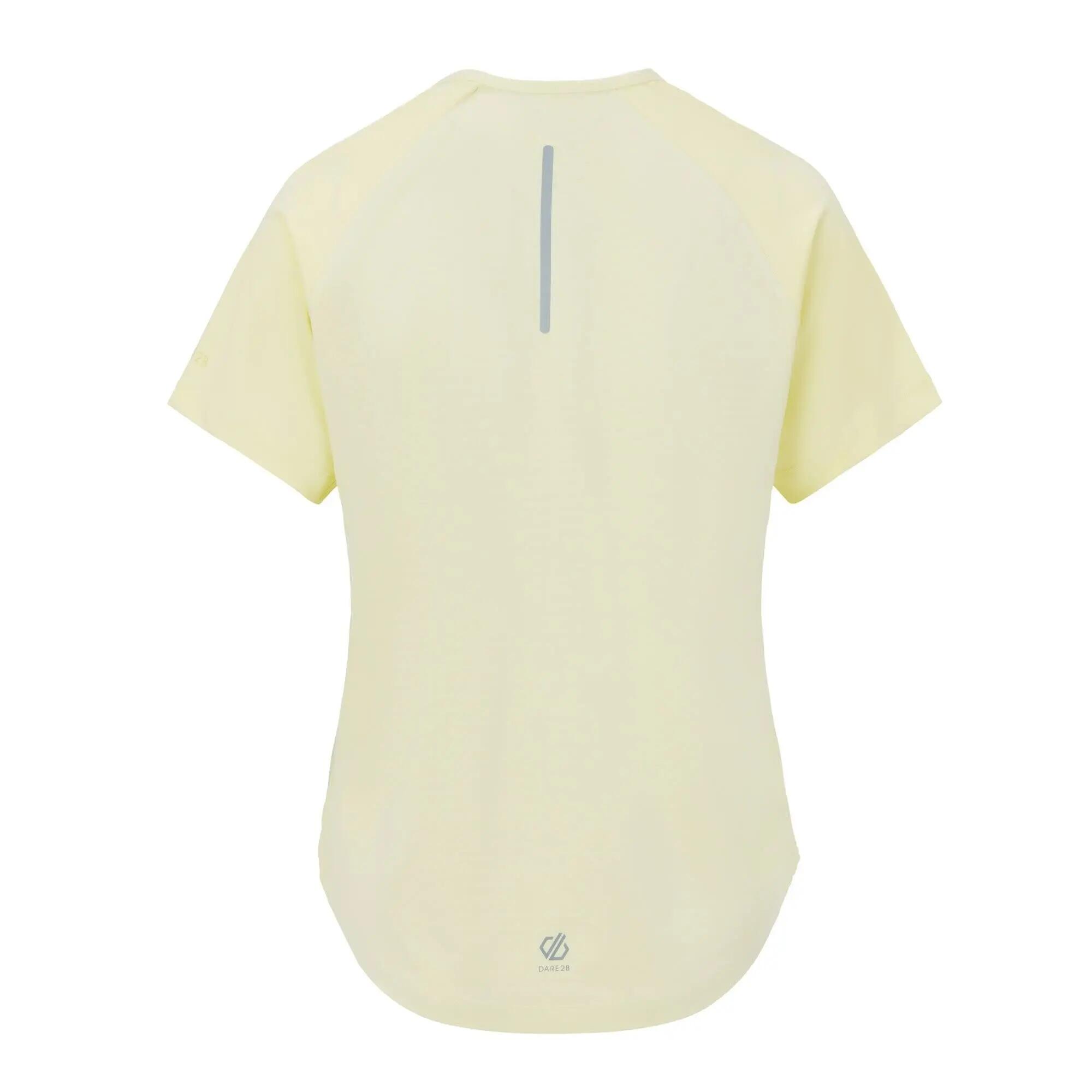 T-Shirt Running Damen DARE2B Chase II Tee - gelb 3/8