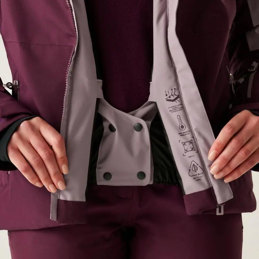 Giacca da sci impermeabile ghiacciata da donna  4/8