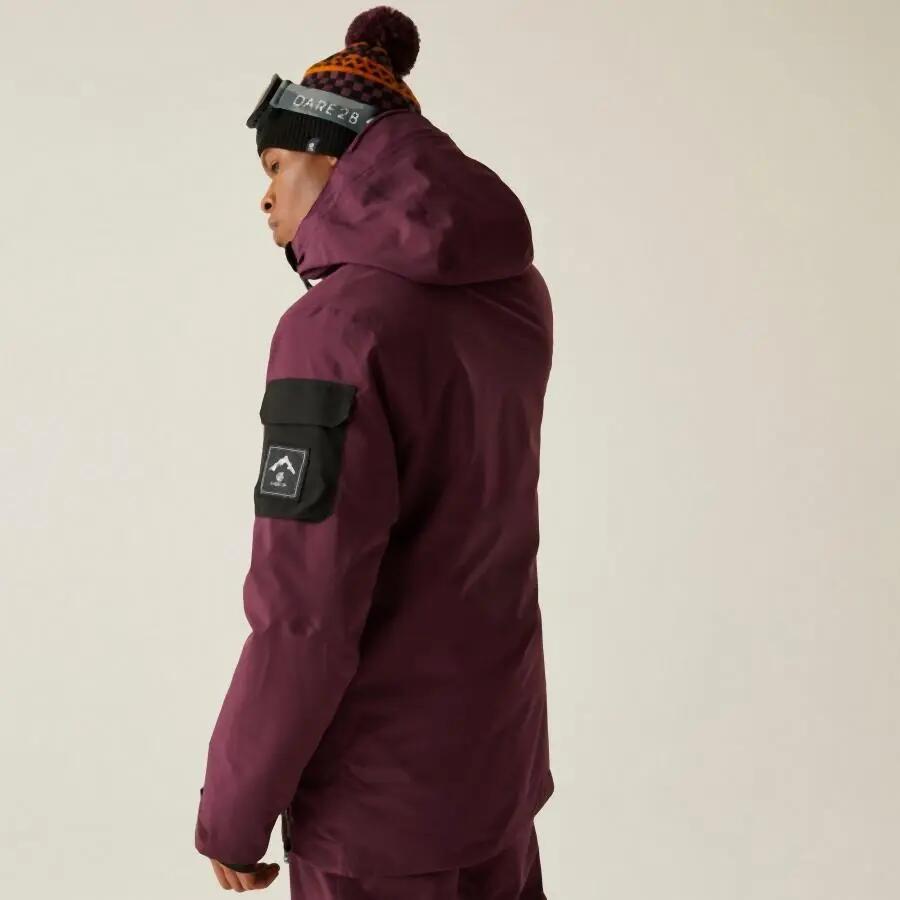 Herren T-Bar Overhead Wasserdichte Atmungsaktive Isolierte Skijacke 6/7