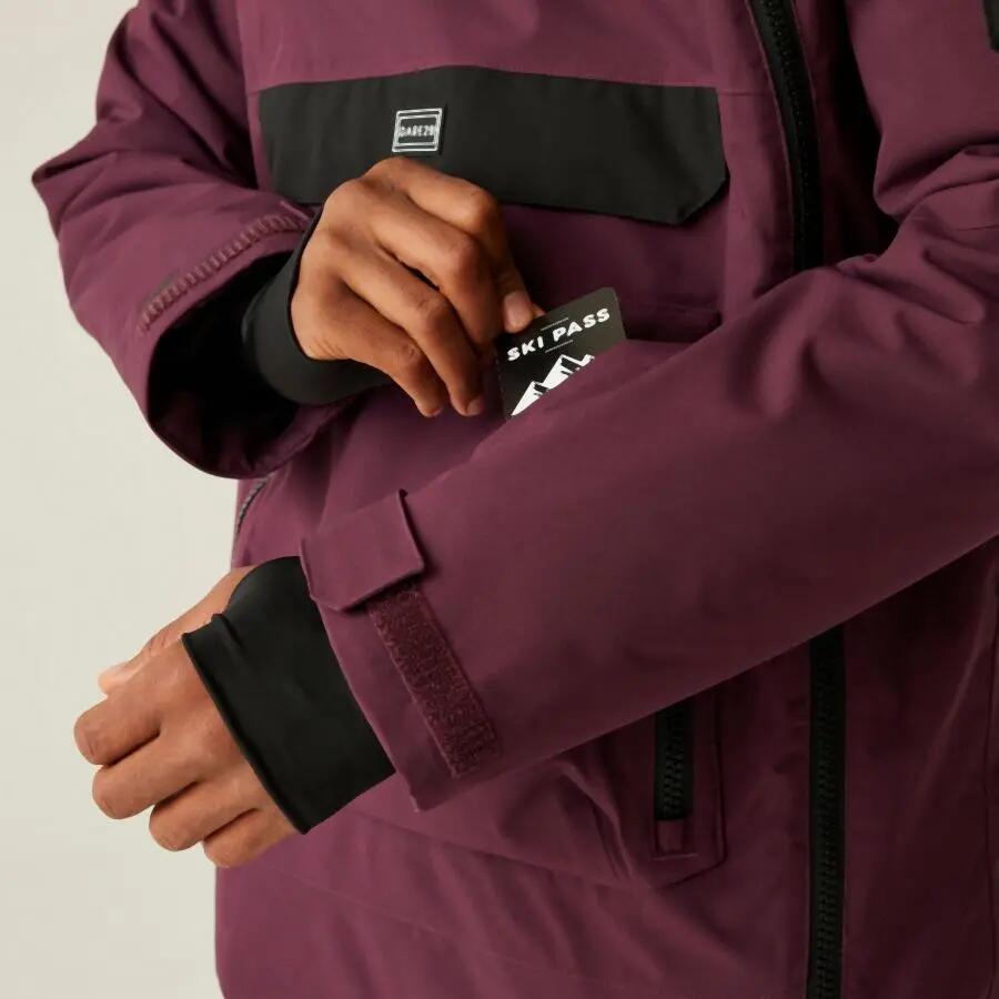 Herren T-Bar Overhead Wasserdichte Atmungsaktive Isolierte Skijacke 2/7