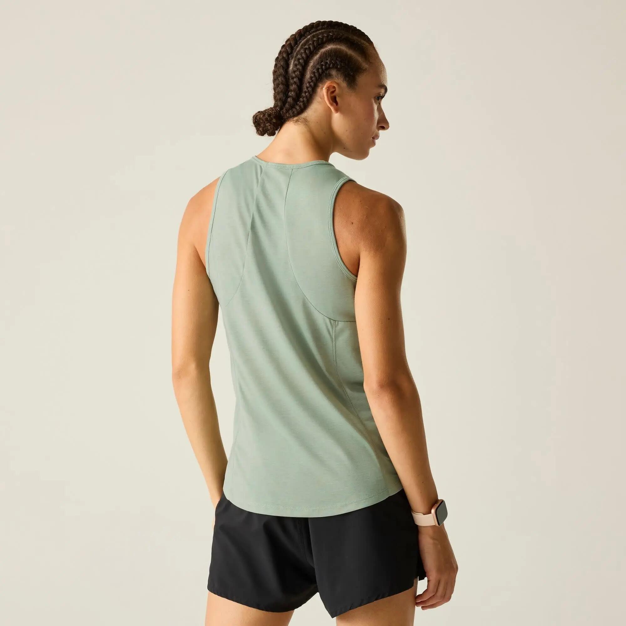Camiseta yoga mujer Nimble Tank - verde 5/7