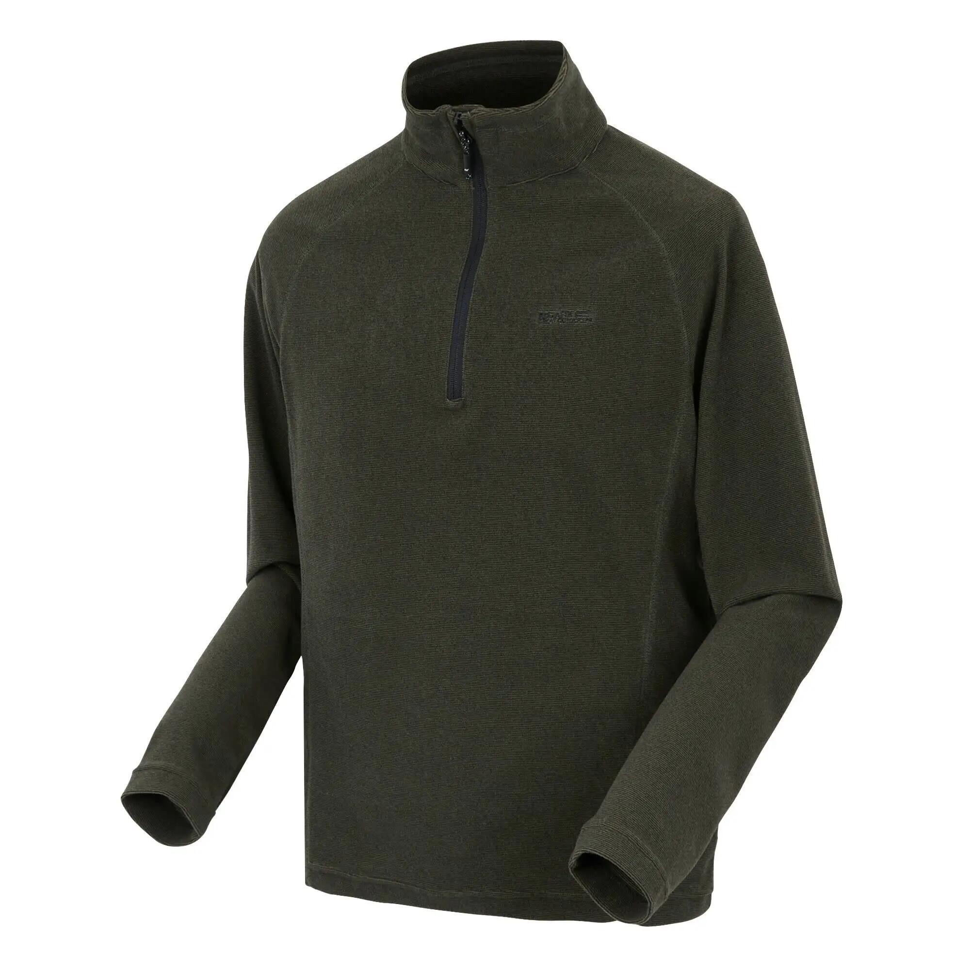 Herren - outdoor - fleece - leicht, robust - montes - oliv/schwarz 3/8