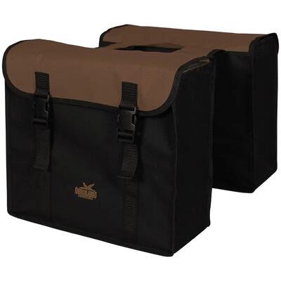 Greenlands - dubbele fietstas - 34 liter - zwart/bruin