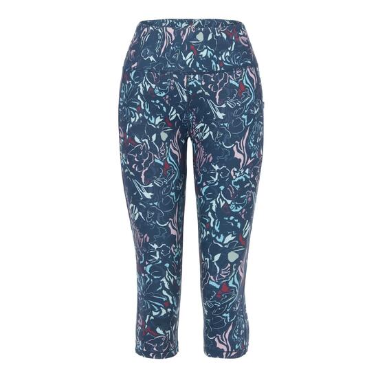 Damen - Sportleggings - 3/4, elastisch - Influential II - Abstract Bloo
