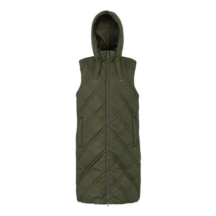 Gilet sans manches long matelassé à capuche pour femme Rurietta