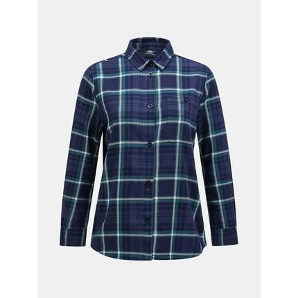Damen - sport - flanellhemd - kurzarm - 193 check - dunkelblau