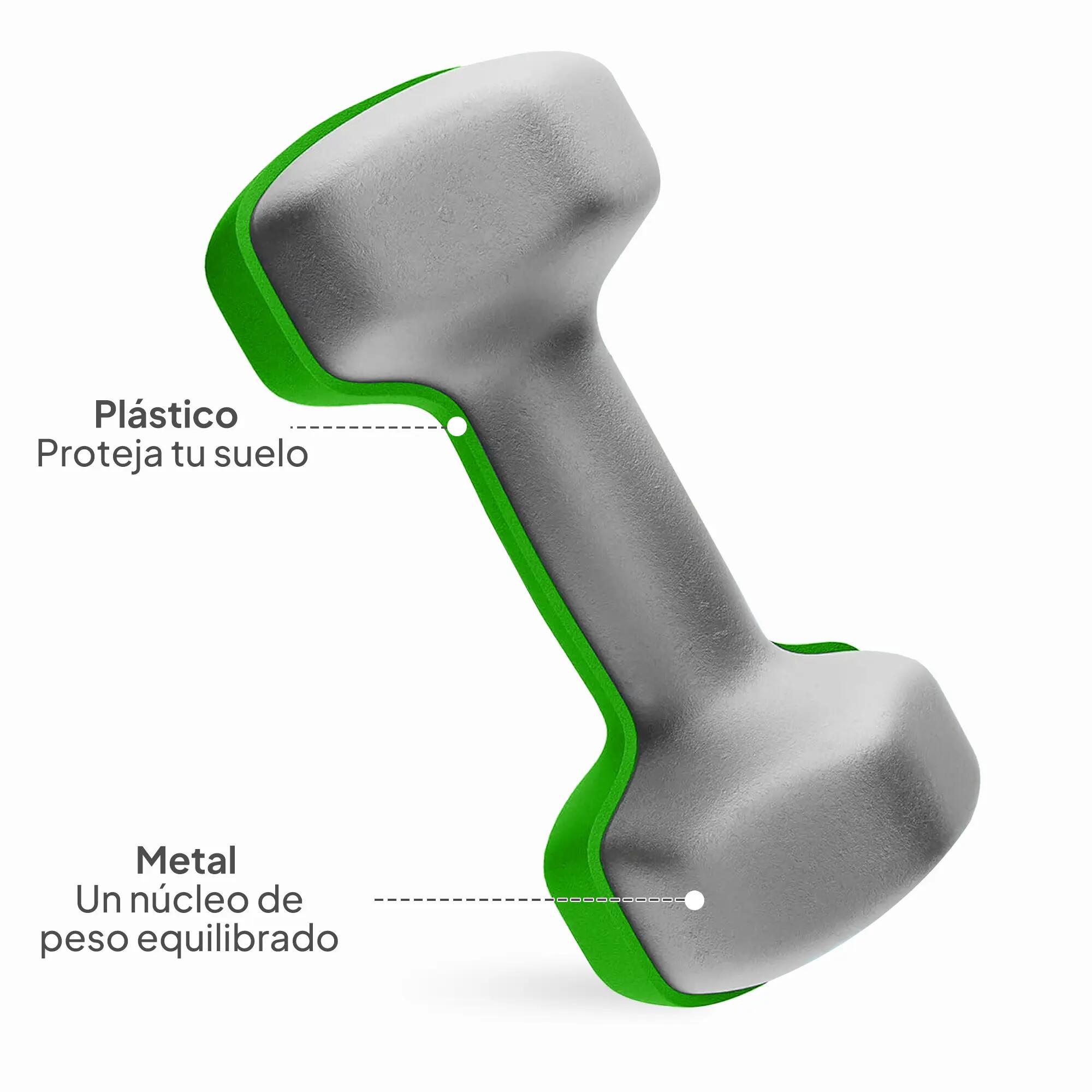 Ensemble d'haltères (2 x 1 kg, 2 x 2 kg, 2 x 3 kg) avec support de rangement pou 8/9