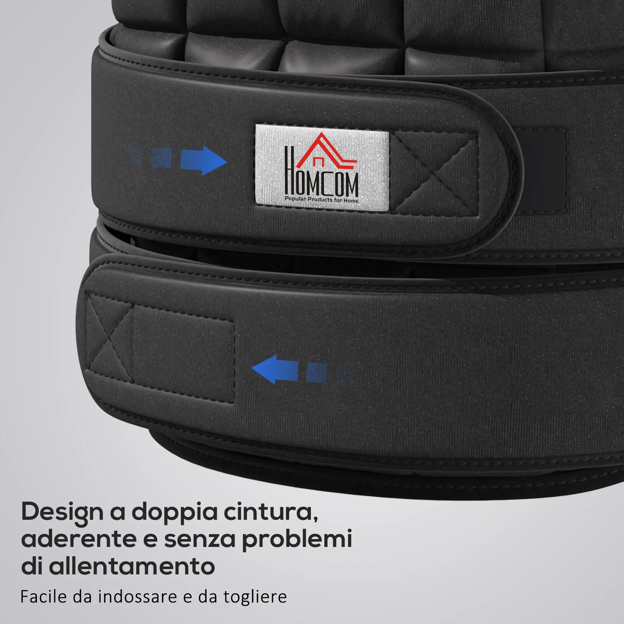 Gilet lesté unisexe de 20 kg avec 38 poids individuels, rembourrage, fermetures 8/9