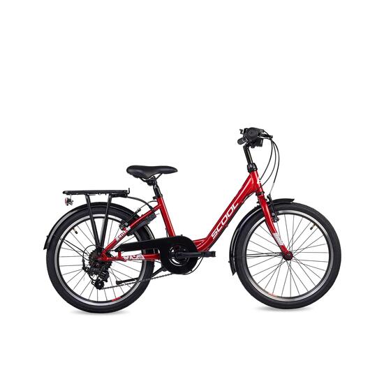 chiX, 20 Zoll Kinderfahrrad, 6-Gang, Rot/Weiß, 115–130 cm, 6–9 Jahre