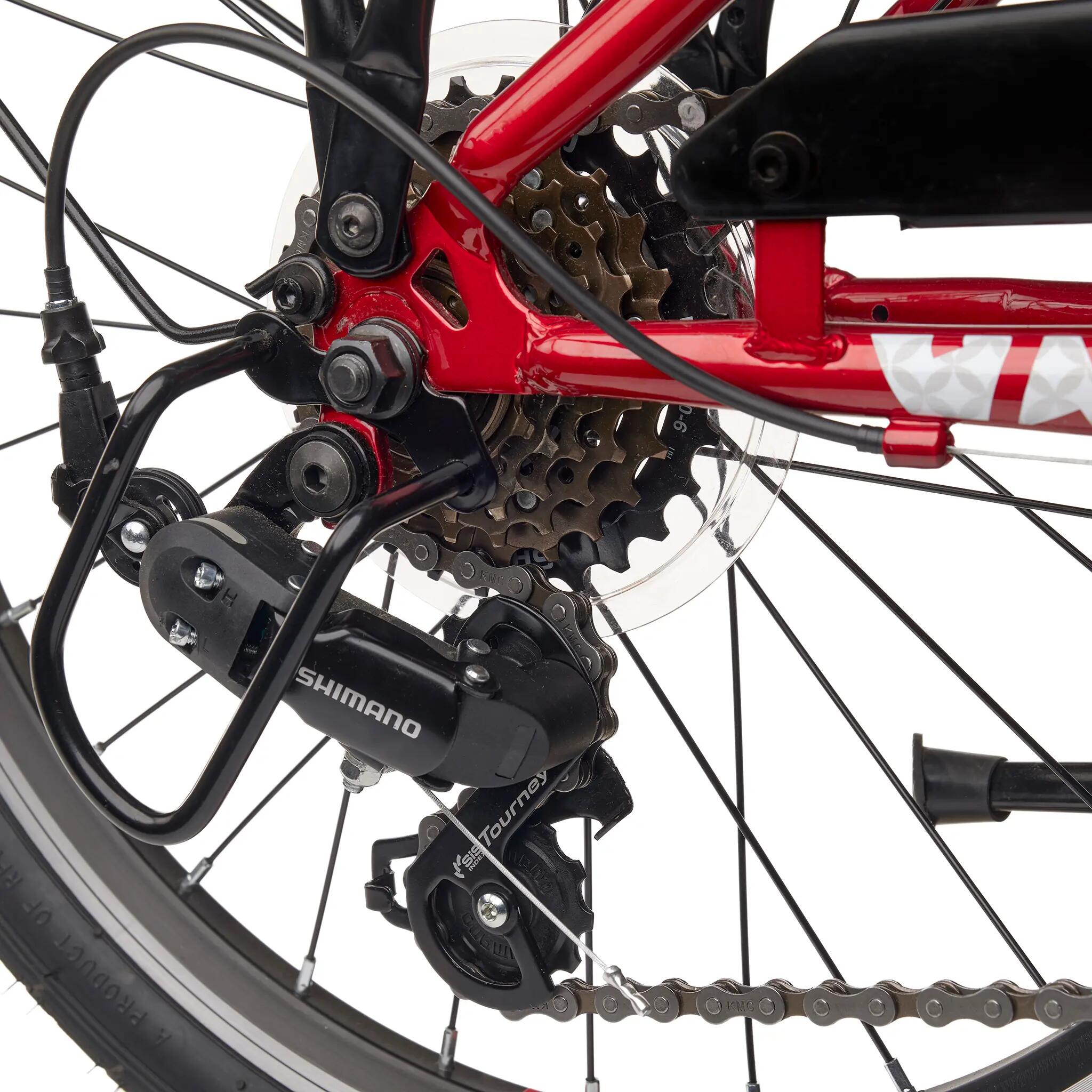 chiX, 20 Zoll Kinderfahrrad, 6-Gang, Rot/Weiß, 115–130 cm, 6–9 Jahre 3/8