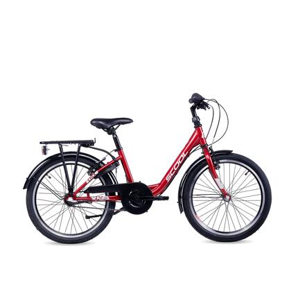 chiX, 20 Zoll Kinderfahrrad, 3-Gang, Rot/Weiß, 115–130 cm, 6–9 Jahre