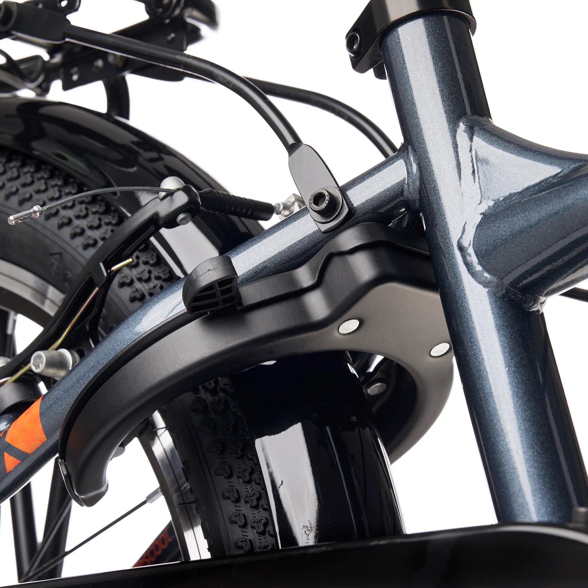 troX, 20 Zoll Kinderfahrrad, 6-Gang, Dunkelgrau/Orange, 115–135 cm 4/8