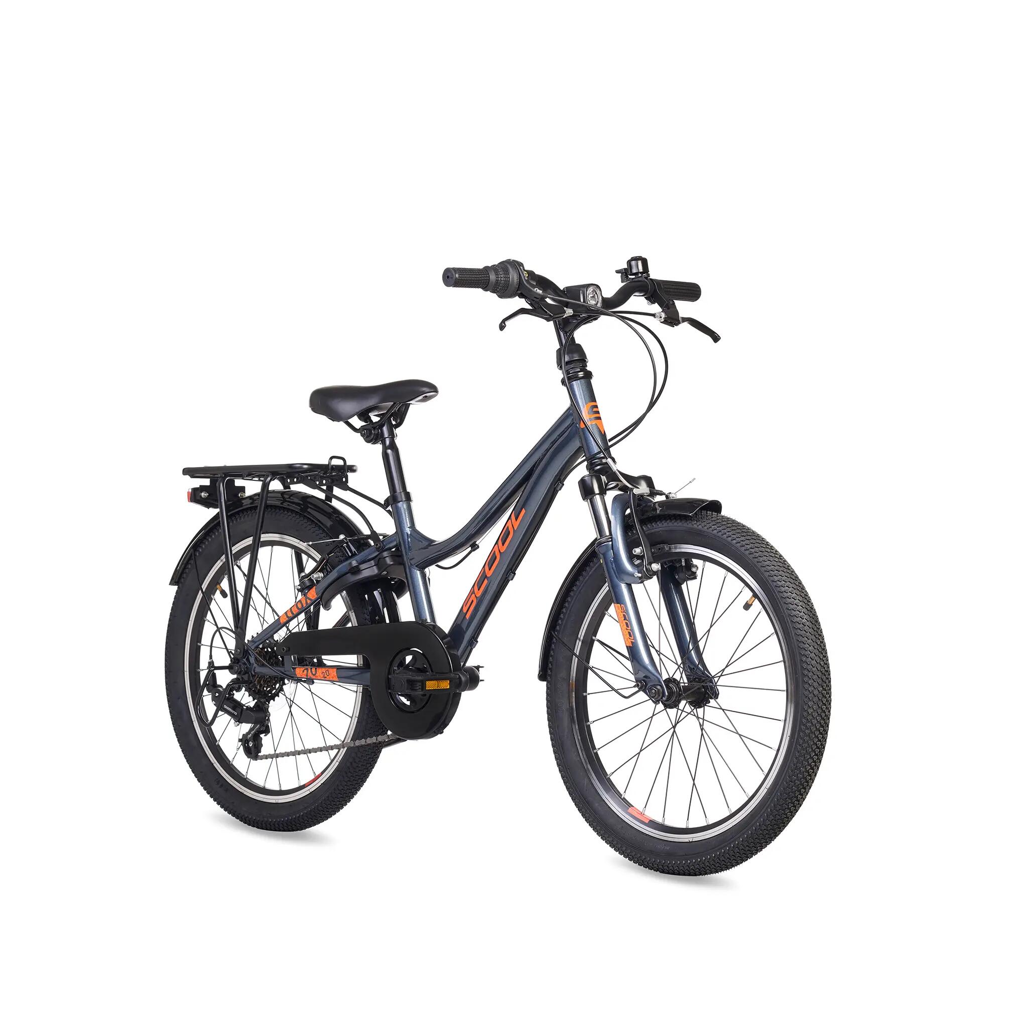 troX, 20 Zoll Kinderfahrrad, 6-Gang, Dunkelgrau/Orange, 115–135 cm 2/8
