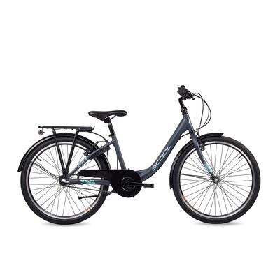 Kinderfiets voor meisjes scool chix-n3-3 versnellingen-coral-dark-red-terugtrapr