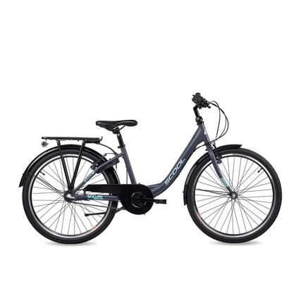 Kinderfiets voor meisjes SCOOL chiX-N3-3 versnellingen-Coral-Dark-Red-Terugtrapr