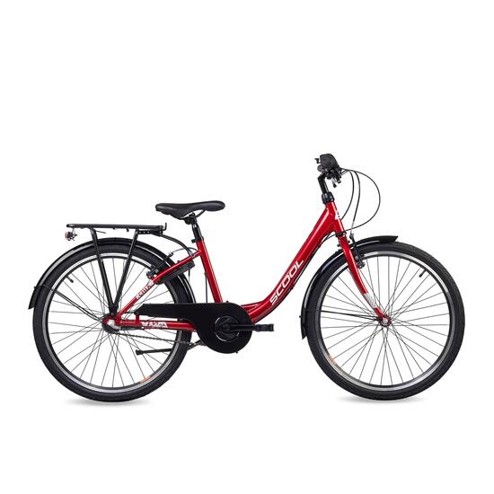 chiX, 20 Zoll Kinderfahrrad, 3-Gang, Rot/Weiß, 115–130 cm, 6–9 Jahre