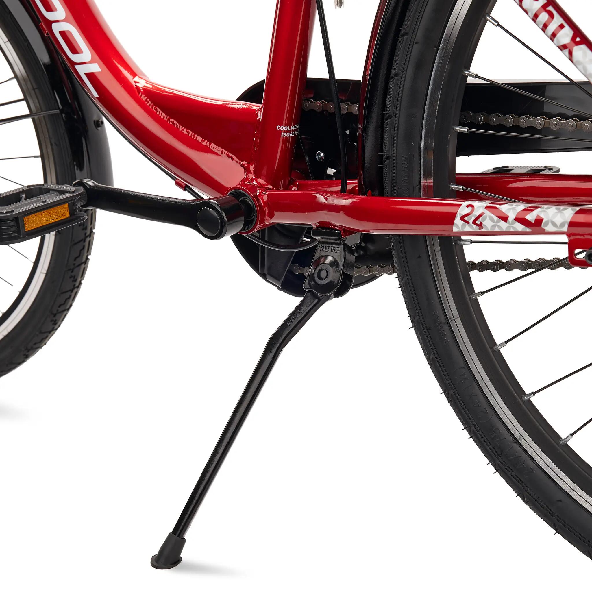 Kinderfiets voor meisjes SCOOL chiX-N3-3 versnellingen-Coral-Dark-Red-Terugtrapr 4/7