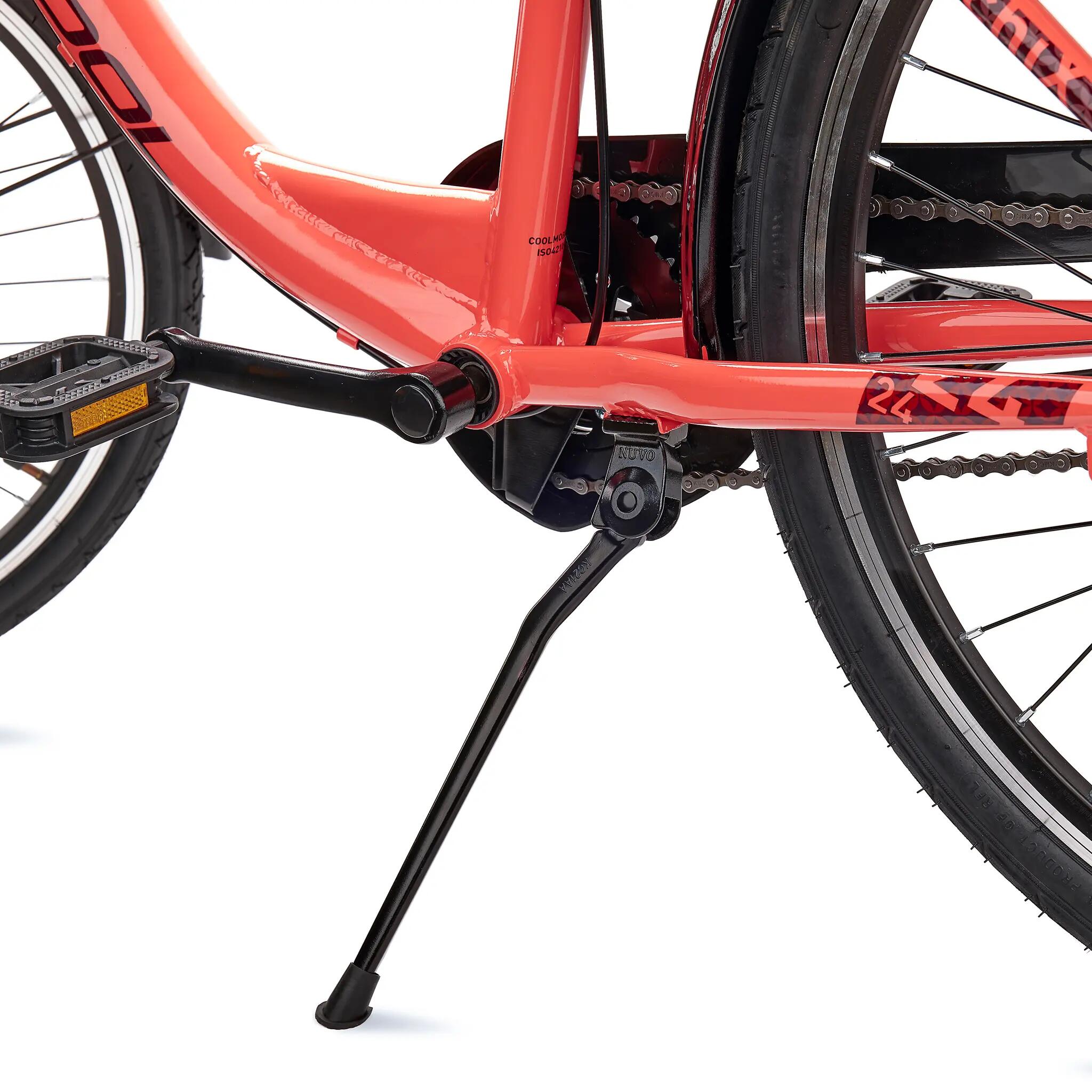 chiX, 24 Zoll Kinderfahrrad, 3-Gang, Koralle/Dunkelrot, 130–145 cm 4/8