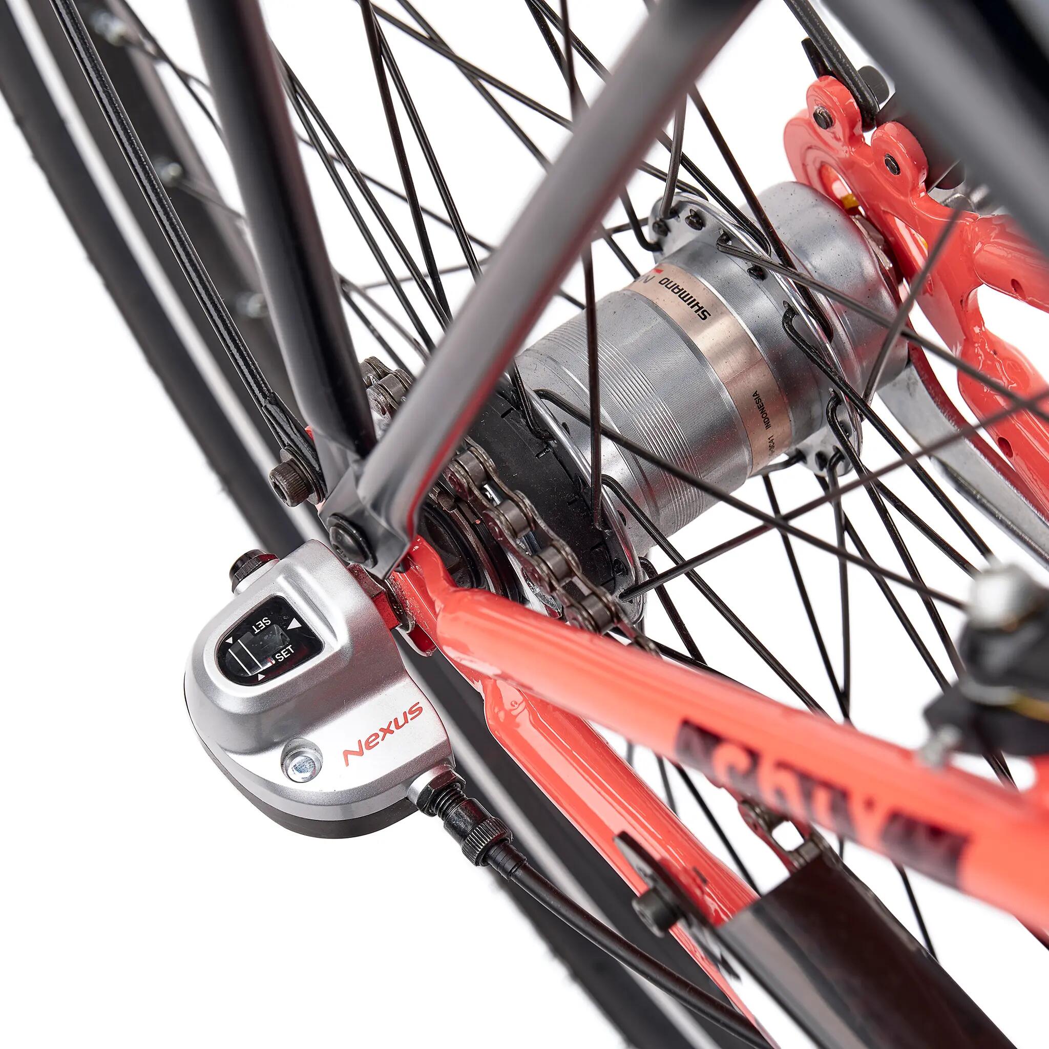 chiX, 24 Zoll Kinderfahrrad, 3-Gang, Koralle/Dunkelrot, 130–145 cm 3/8