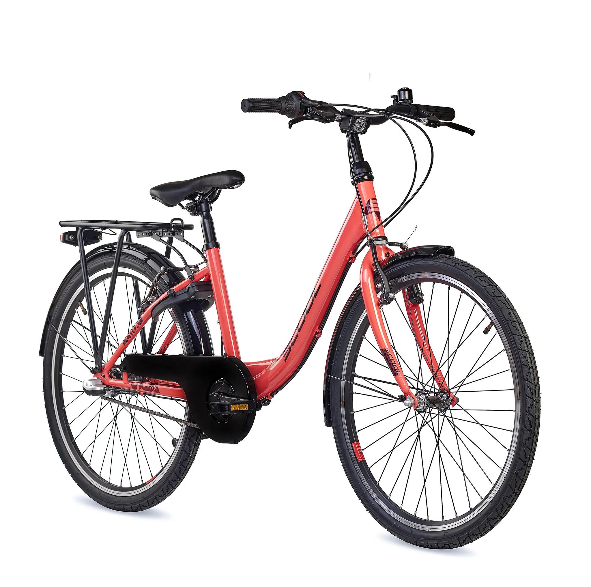 chiX, 24 Zoll Kinderfahrrad, 3-Gang, Koralle/Dunkelrot, 130–145 cm 2/8