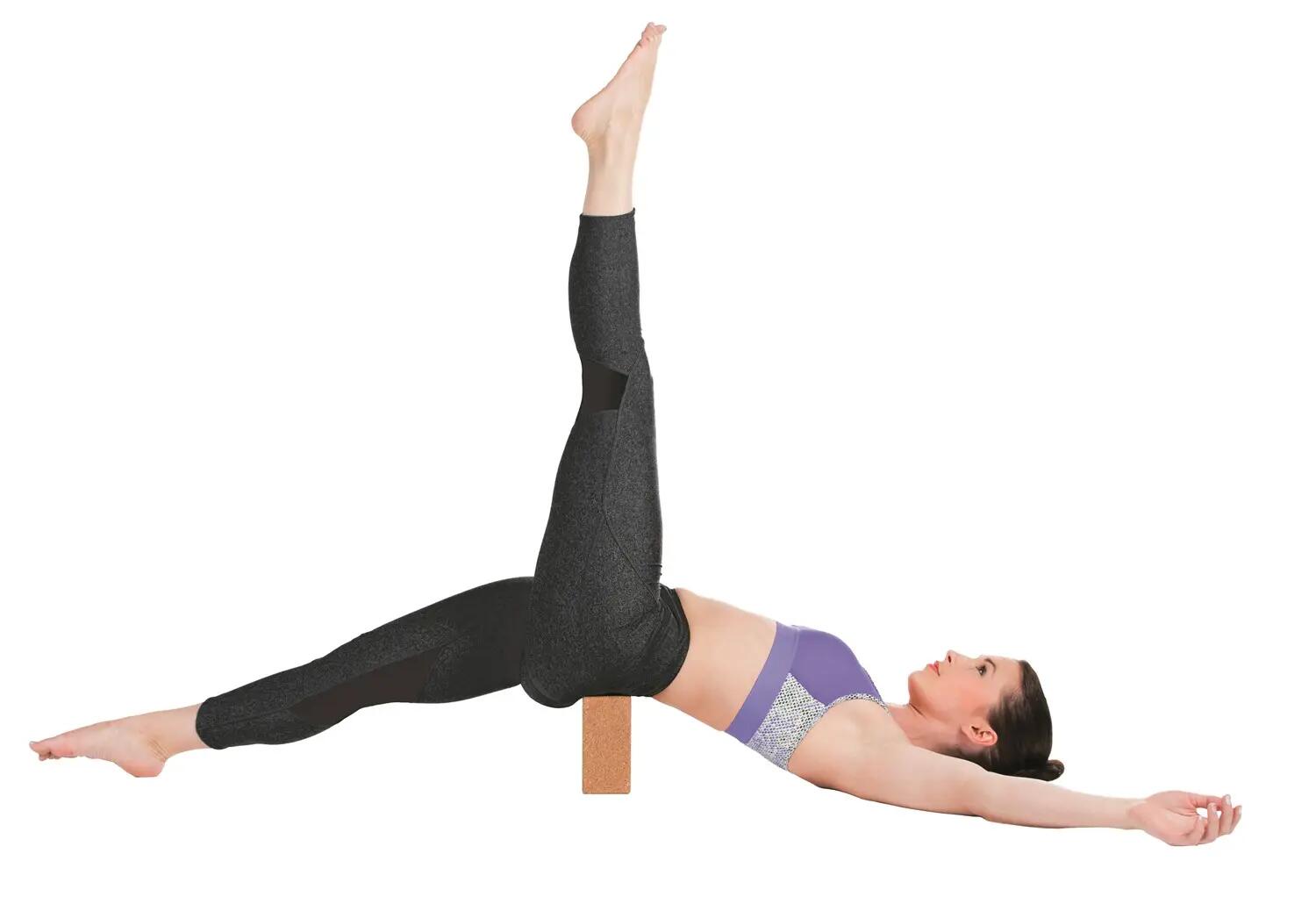 Active Yoga Block aus Kork 3/4