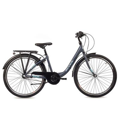 Kinderfiets voor meisjes scool chix-n3-3 versnellingen-coral-dark-red-terugtrapr