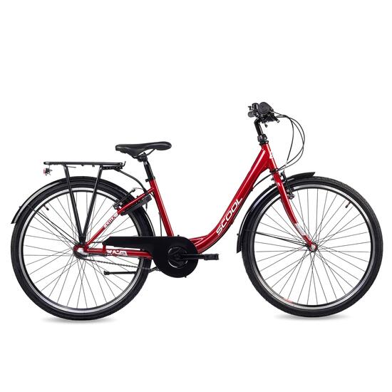 chiX, 20 Zoll Kinderfahrrad, 3-Gang, Rot/Weiß, 115–130 cm, 6–9 Jahre