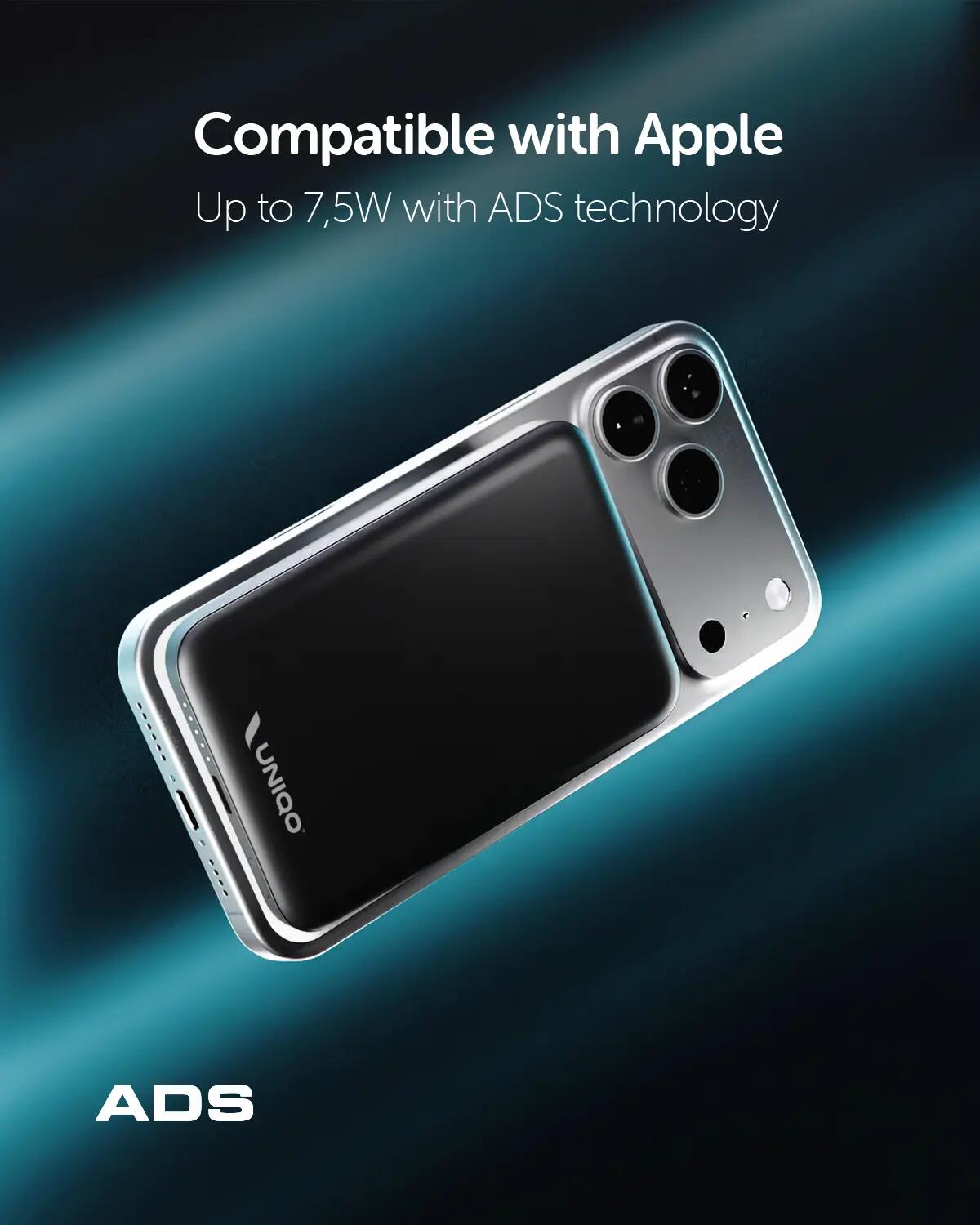 Power Bank 5 000 mAh compatible MagSafe et port USB‑C 20W 5/7