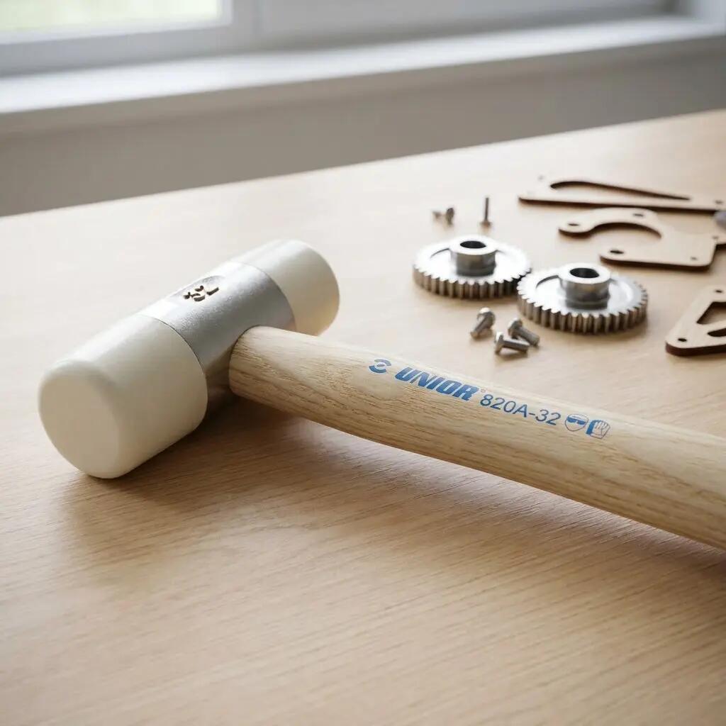 Marteau doux Unior, manche en bois, têtes interchangeables, 27/90/280 mm, 820A 2/2
