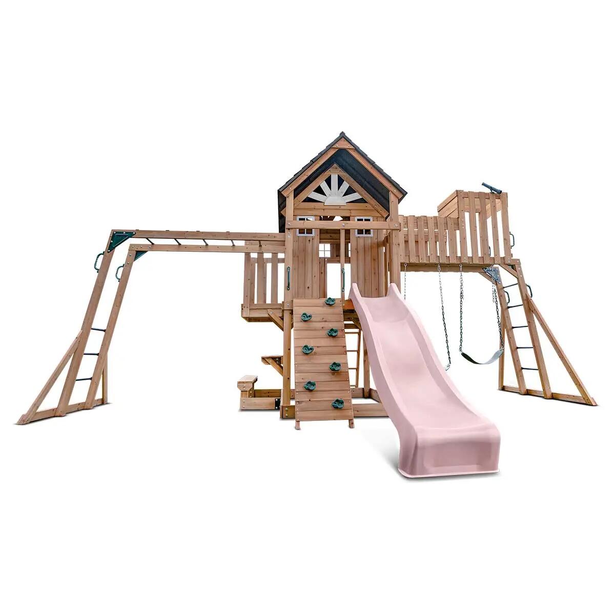 Lifespan Kids Kensington Swing Set, Monkey Bars and Play Centre with 2.2m Slide