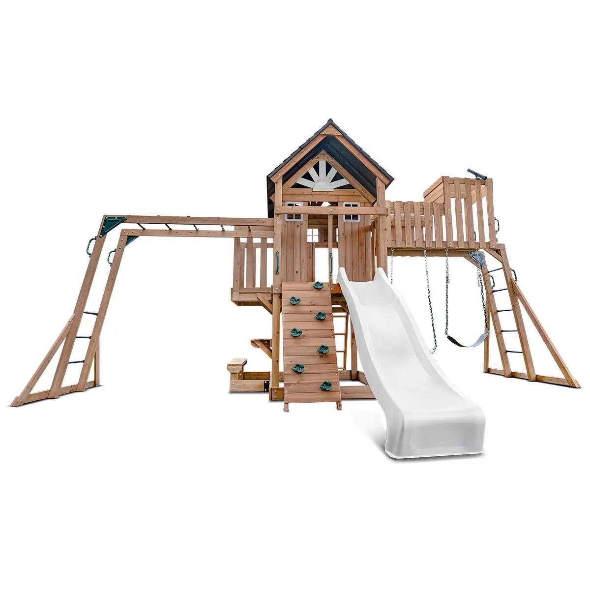 Lifespan Kids Kensington Swing Set, Monkey Bars and Play Centre with 2.2m Slide