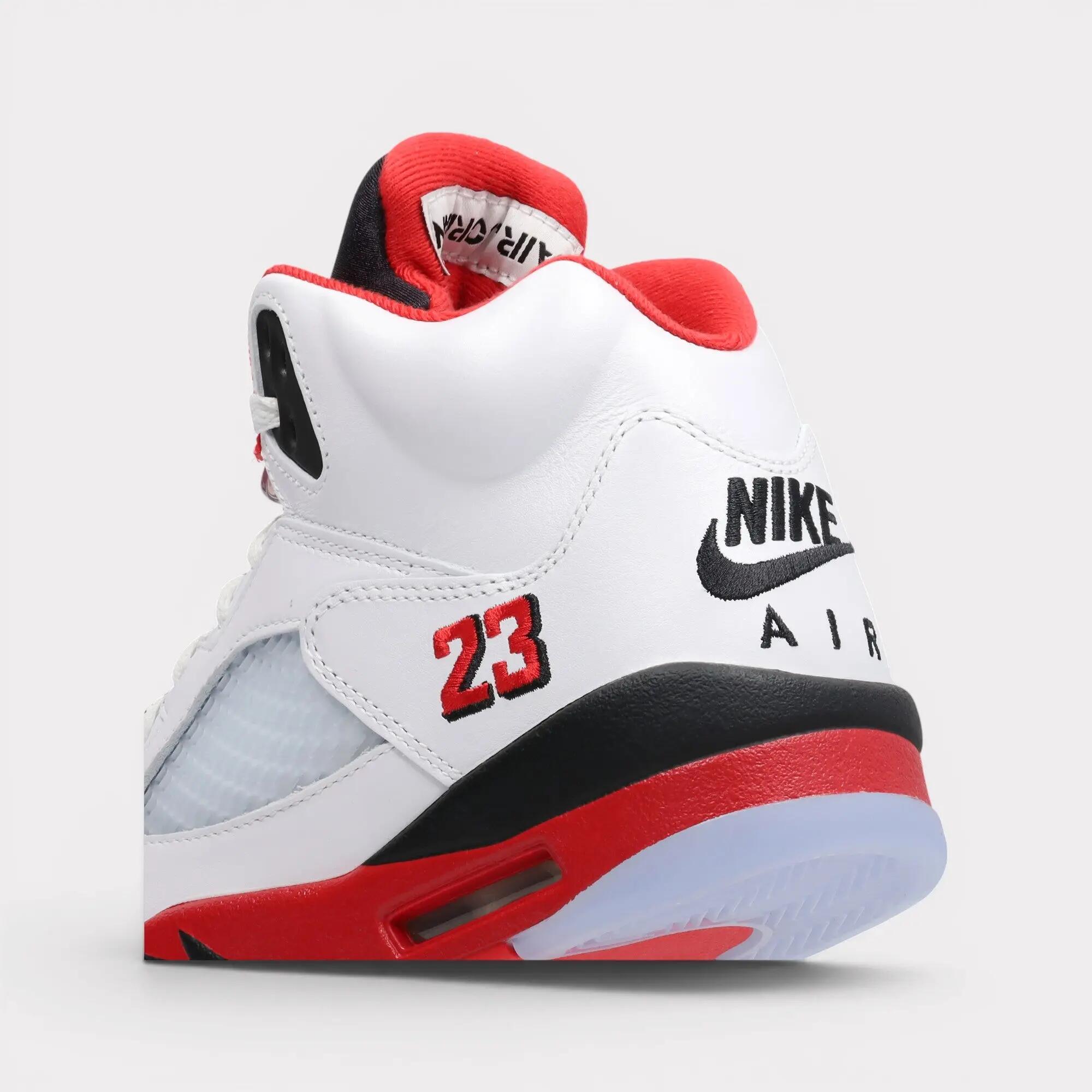 Jordan 5 Retro Fire Red Black Tongue (2025) 7/7
